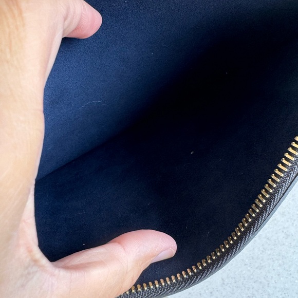 LOUIS VUITTON Neverfull MM/GM Black Empreinte pouch/pochette wrist clutch - Picture 5 of 7